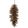 11" GOLD GLITTERED SHATTERPROOF PINECONE ORNAMENT