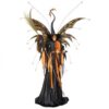 56" ORANGE/ BLACK RESIN & FABRIC HAUNTED WITCH
