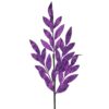 30" PURPLE GLITTER LAUREL LEAF SPRAY