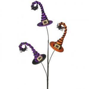 30" GLITTERED TRIPLE WITCH'S HAT SPRAY