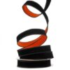 1"x10Y ORANGE/ BLACK HALLOWEEN VELVET WIRED RIBBON