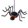 17" BLACK/ ORANGE TINSEL GLITTER SPIDER