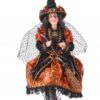 32" ORANGE/ BLACK SITTING HALLOWEEN WITCH