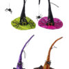 9" WITCHES HAT WITH SPIDER ORNAMENT