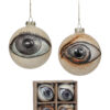 4" GLASS EYEBALL ORNAMENT - BOX OF 4