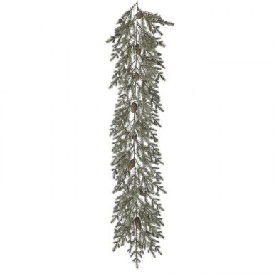 6' BLUE/GREEN FOREST SPRUCE WITH CONES GARLAND
