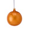 4" GLASS GLITTER ORANGE ORNAMENT