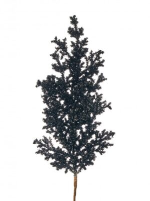 29" BLACK GLITTER TINSEL SPRAY