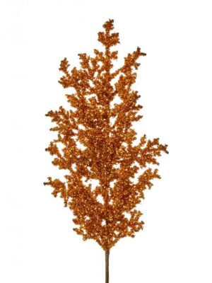 29" ORANGE GLITTER TINSEL SPRAY