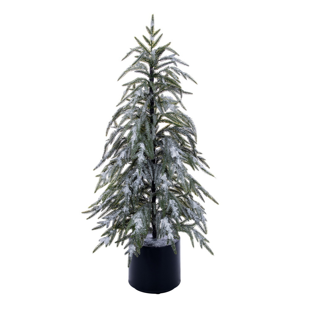 FROSTED NORFOLK PINE POTTED TREE - UNLIT