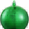 6" HOLIDAY GREEN GLASS BALL ORNAMENT