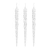 9" CLEAR ACRYLIC ICICLE ORNAMENT - BOX OF 3