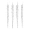 6.75" CLEAR ACRYLIC ICICLE ORNAMENT - BOX OF 4