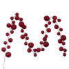 10' PEARL RED BRANCH BALL WIRE GARLAND