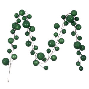 10' PEARL GREEN BRANCH BALL WIRE GARLAND