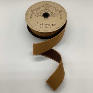 1.5"x10Y GOLD DUPION/ VELVET BACKED WIRED RIBBON