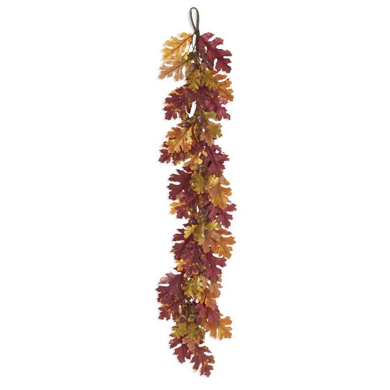 50" FALL OAK LEAVES GARLAND