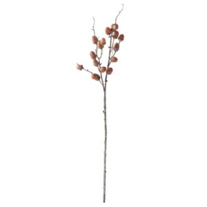 32" ORANGE/ BROWN ACORN STEM