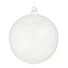 6" CLEAR GLASS TEXTURED BALL ORNAMENT