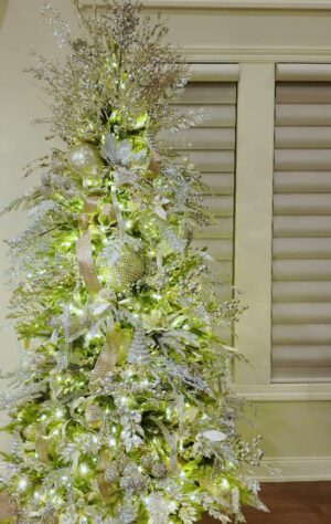Monochromatic mixed metals designer Christmas tree bundle
