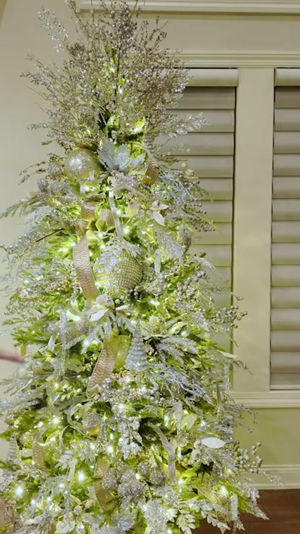 Monochromatic mixed metals designer Christmas tree