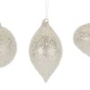 PLATINUM GLASS BEADED ORNAMENT